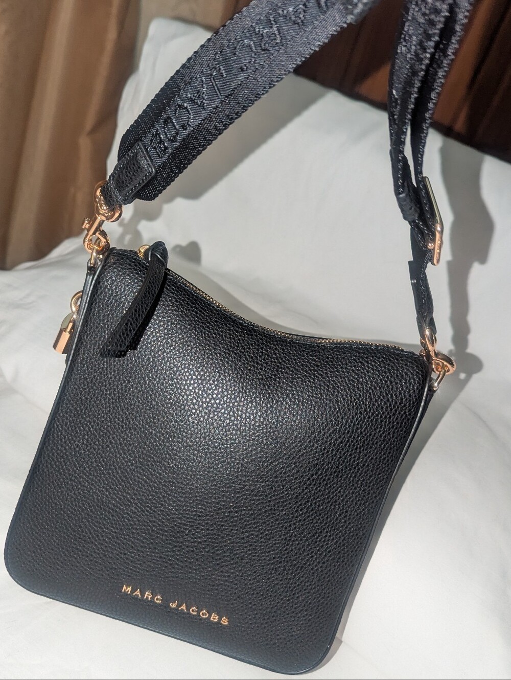 Marc Jacobs Drifter Swing Black Pebbled Leather Crossbody Bag - Picture 4 of 15
